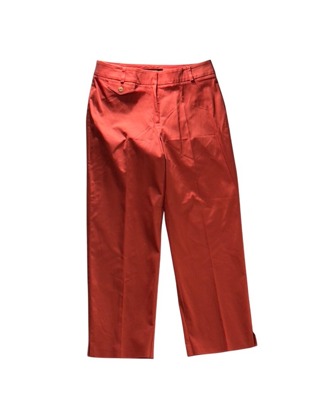 Parisian Signature Womens Pants Size 10 Red Cotton Blend